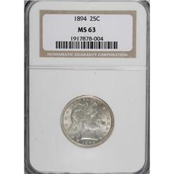 1894 25C MS63 NGC