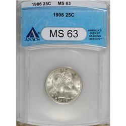 1906 25C MS63 ANACS