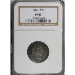 1893 25C PR63 NGC
