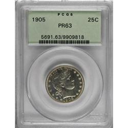 1905 25C PR63 PCGS