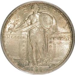 1917 25C Type One Full Head MS64 PCGS