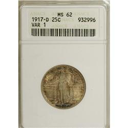 1917-D 25C Type One MS62 ANACS