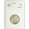 Image 1 : 1917-D 25C Type Two MS61 ANACS