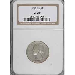 1932-D 25C VF25 NGC