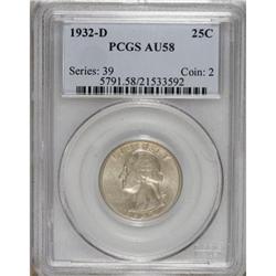 1932-D 25C AU58 PCGS