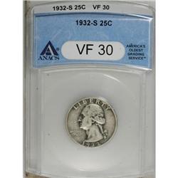 1932-S 25C VF30 ANACS