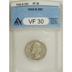 1932-S 25C VF30 ANACS