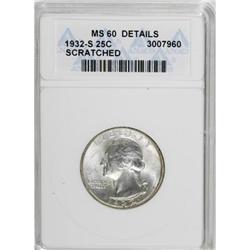 1932-S 25C MS60 ANACS