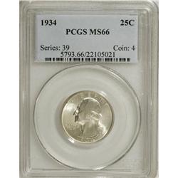 1934 25C Medium Motto MS66 PCGS