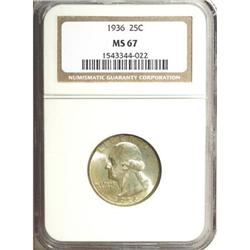 1936 25C MS67 NGC