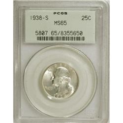 1938-S 25C MS65 PCGS