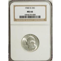 1940-D 25C MS66 NGC