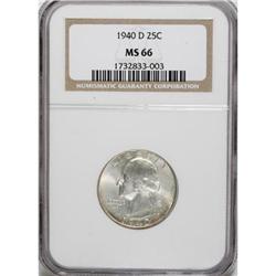 1940-D 25C MS66 NGC