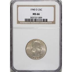 1940-D 25C MS66 NGC