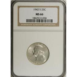 1942-S 25C MS66 NGC