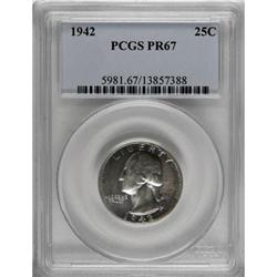 1942 25C PR67 PCGS