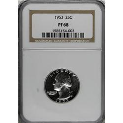 1953 25C PR68 NGC