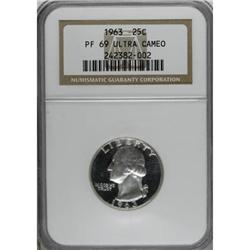 1963 25C Deep Cameo PR69 NGC