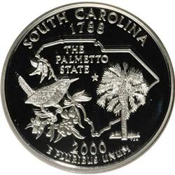 2000-S 25C South Carolina Silver Deep Cameo PR70 NGC