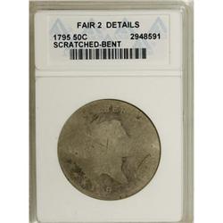 1795 50C 2 Leaves F2 ANACS