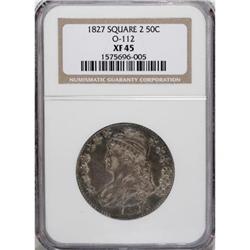 1827 50C Square Base 2 XF45 NGC