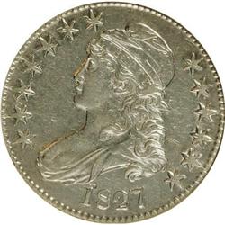 1827 50C Square Base 2 AU53 ANACS