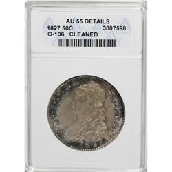 1827 50C Square Base 2 AU55 ANACS