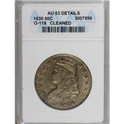 1830 50C Small 0 AU53 ANACS