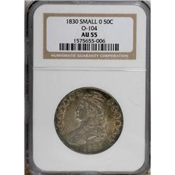 1830 50C Small 0 AU55 NGC