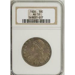 1830 50C Small 0 AU55 NGC