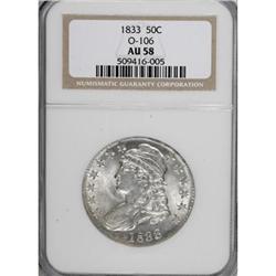 1833 50C AU58 NGC