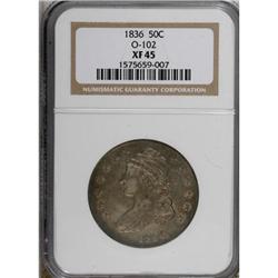 1836 50C Lettered Edge XF45 NGC