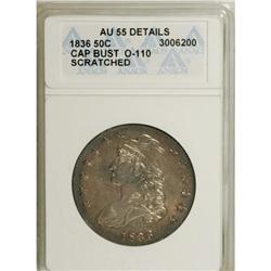 1836 50C Lettered Edge AU55 ANACS