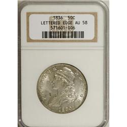 1836 50C Lettered Edge AU58 NGC
