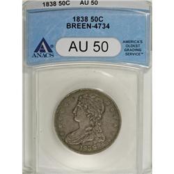 1838 50C AU50 ANACS