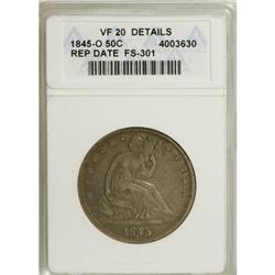 1845-O 50C VF20 ANACS