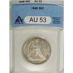 1848 50C AU53 ANACS