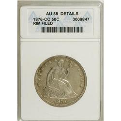 1876-CC 50C AU58 ANACS