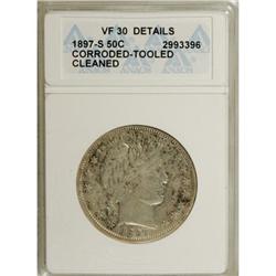 1897-S 50C VF30 ANACS