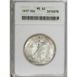 1917 50C MS62 ANACS