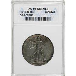 1919-S 50C AU50 ANACS