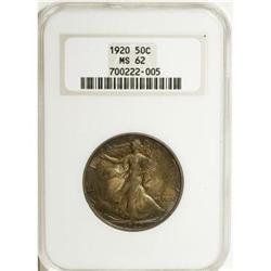 1920 50C MS62 NGC
