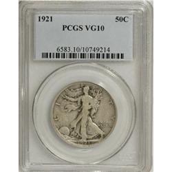 1921 50C VG10 PCGS