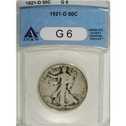 1921-D 50C G6 ANACS