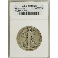1921-D 50C VG8 ANACS
