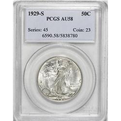 1929-S 50C AU58 PCGS