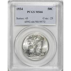 1934 50C MS66 PCGS