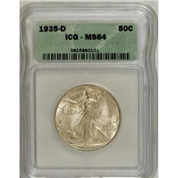 1935-D 50C MS64 ICG