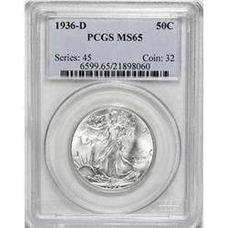 1936-D 50C MS65 PCGS