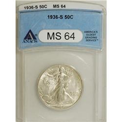 1936-S 50C MS64 ANACS